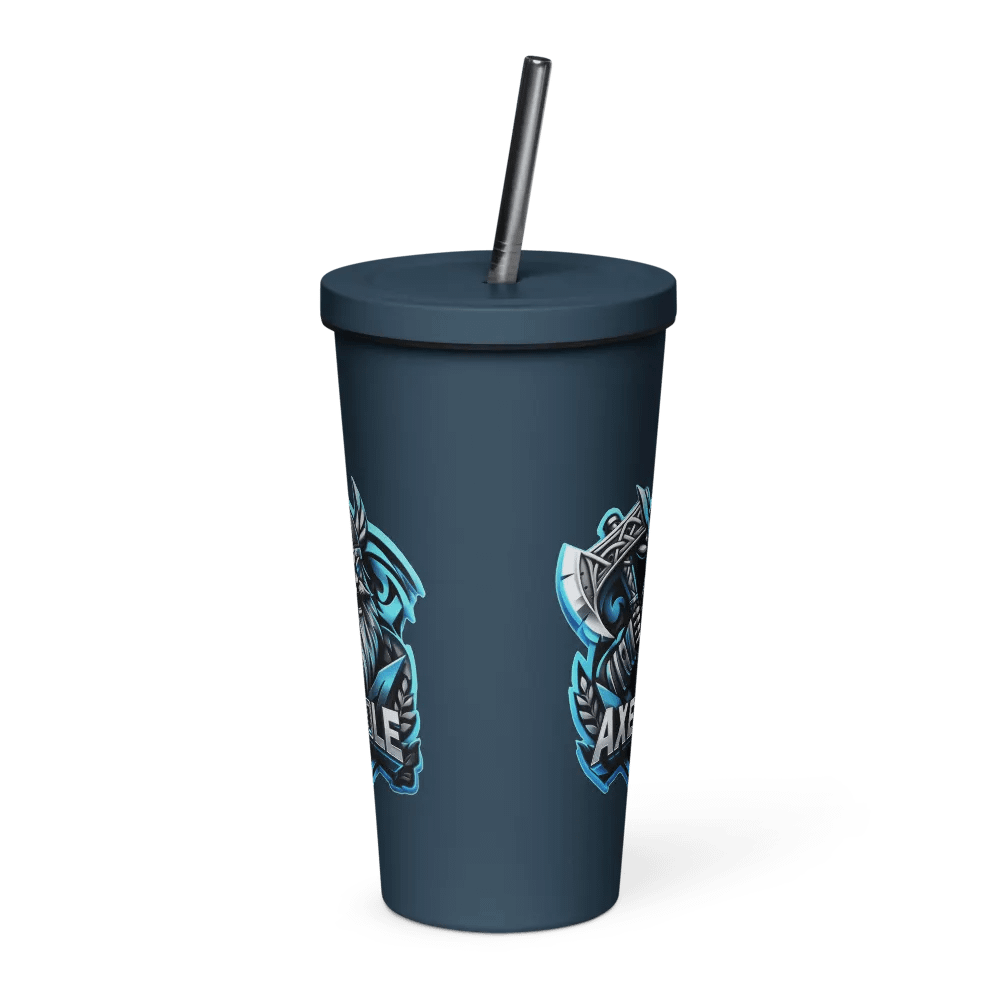 Angry Axe Insulated Tumbler w/metal straw product image (3)