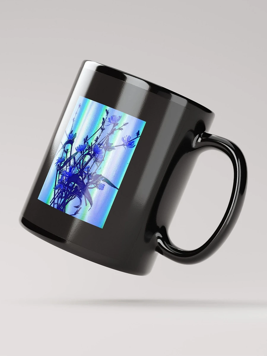 Blue Wildflowers with Backlight Black Coffee Mug product image (4)