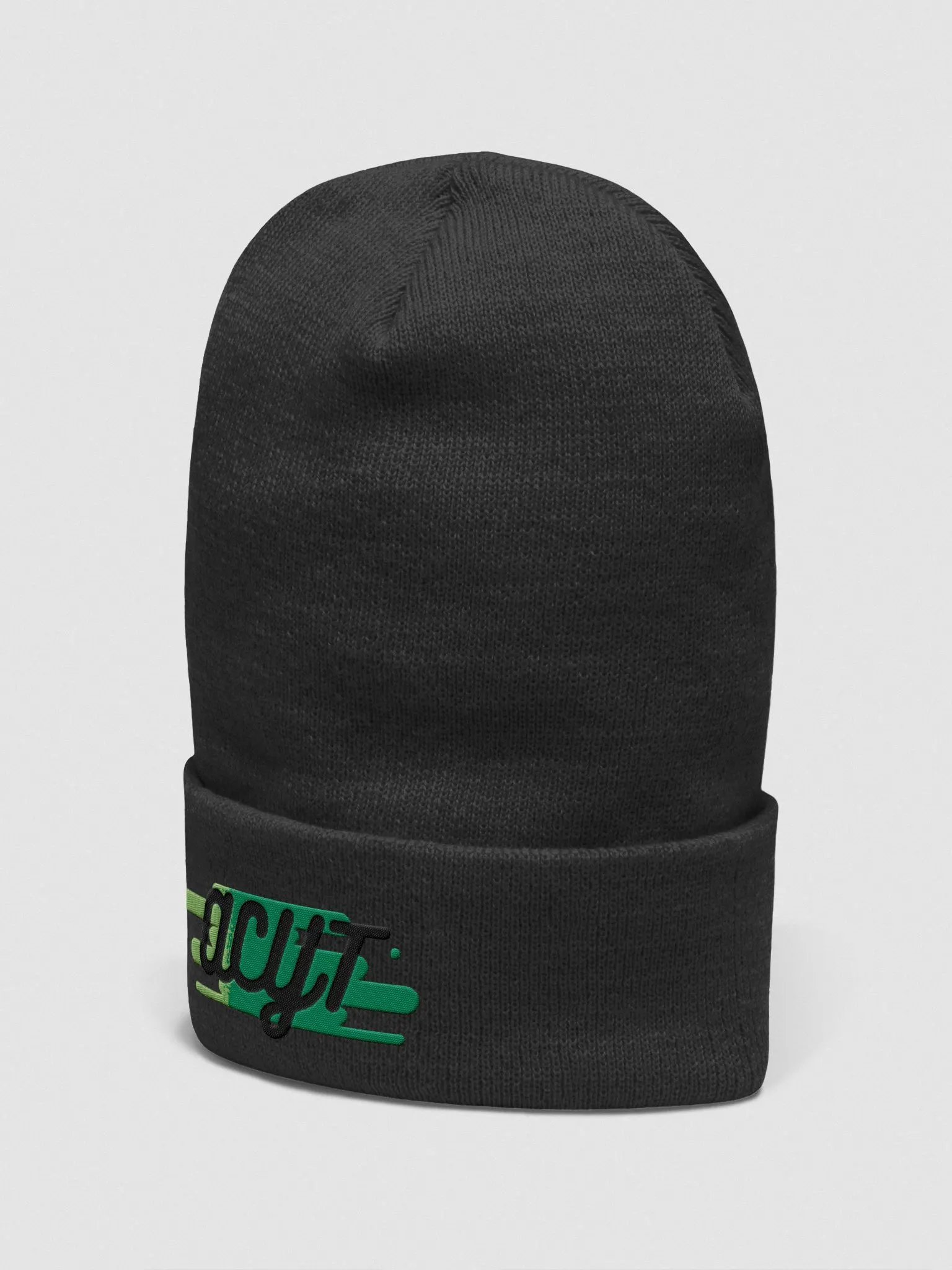 ACYT Text Embrioddered Cuffed Beanie product image (2)