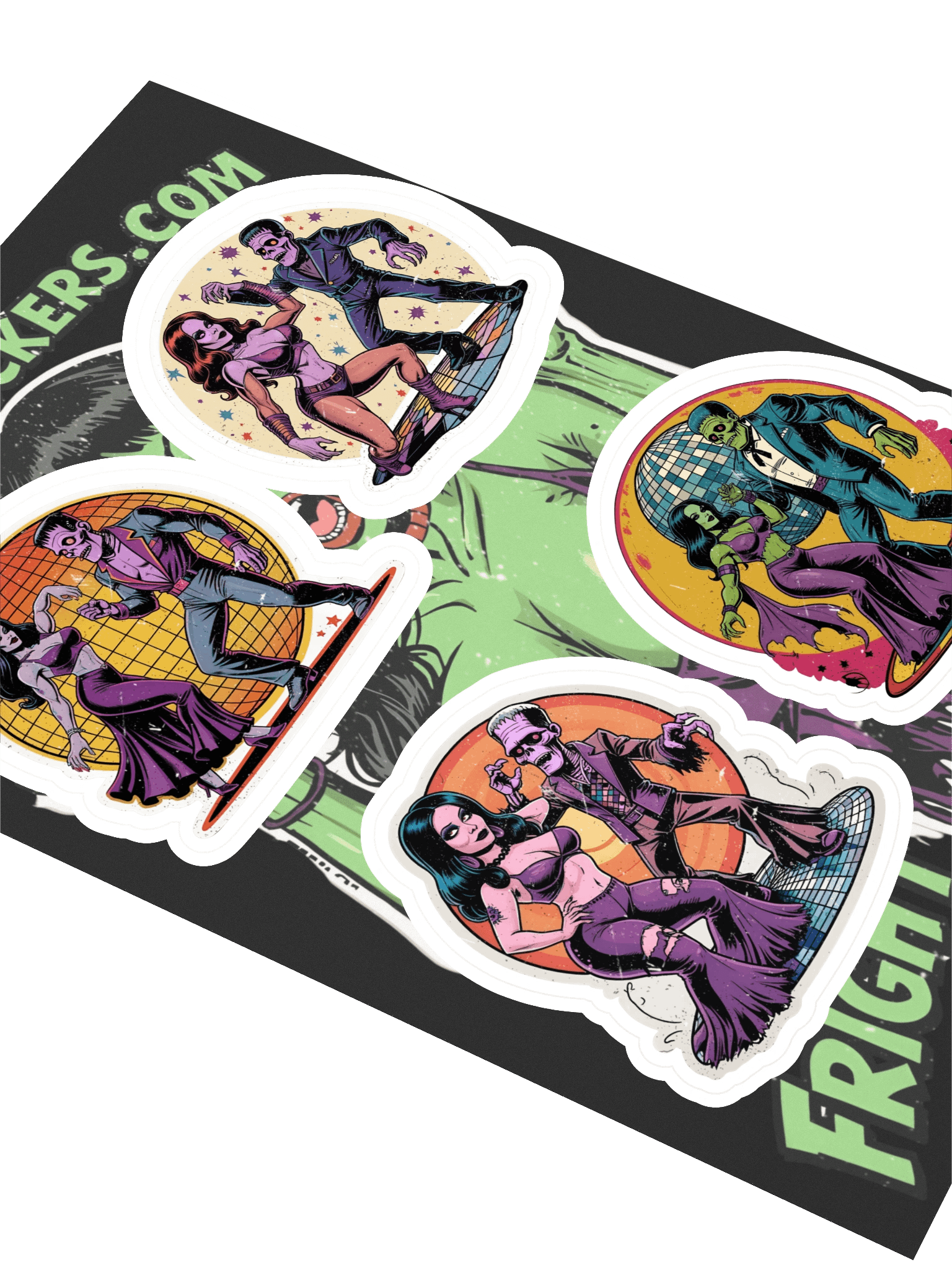 Retro Disco Monsters Sticker Sheet product image (2)