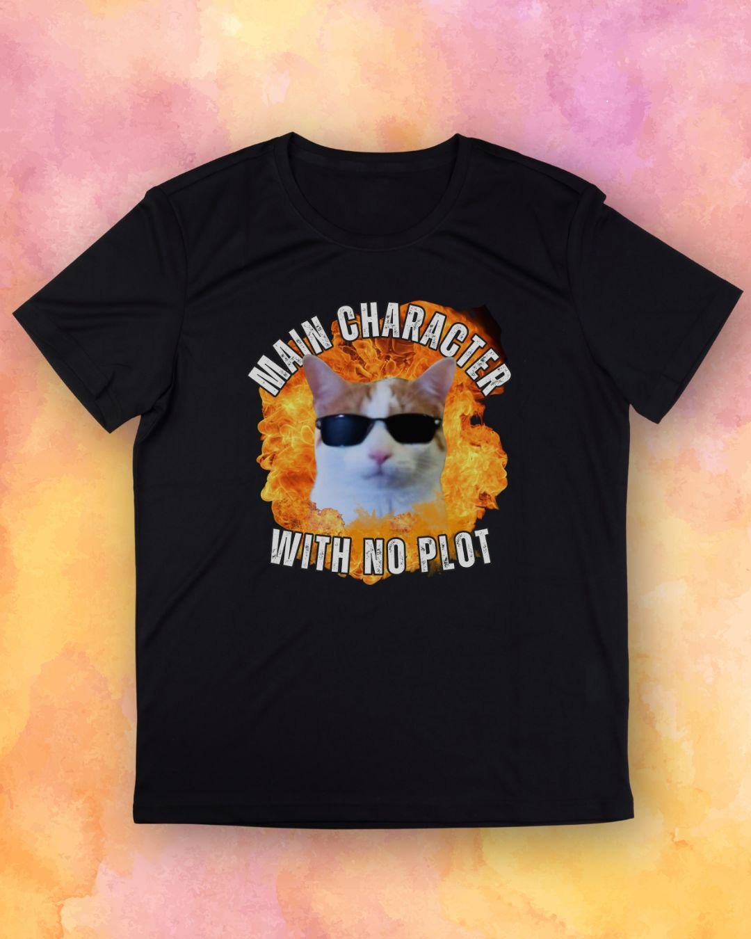 Main Character With No Plot Cat T-Shirt product image (1)