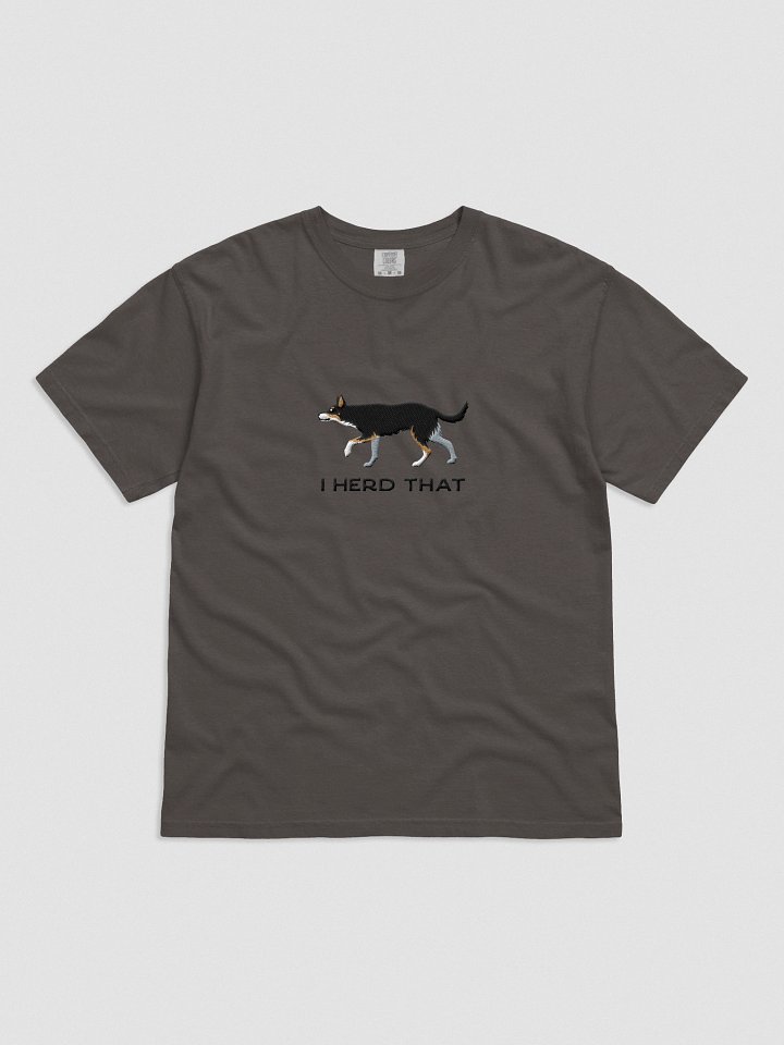 I Herd That T-Shirt(Embroidered) of an Australian Kelpie(Black Tricolor) product image (1)