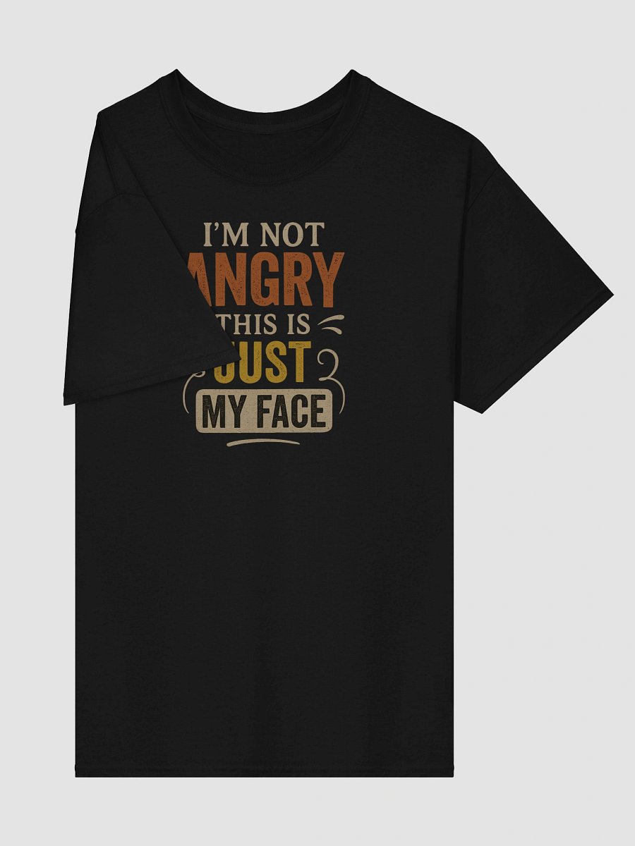 I’m Not Angry, This Is Just My Face T-Shirt – Funny Sarcastic Graphic Tee product image (40)