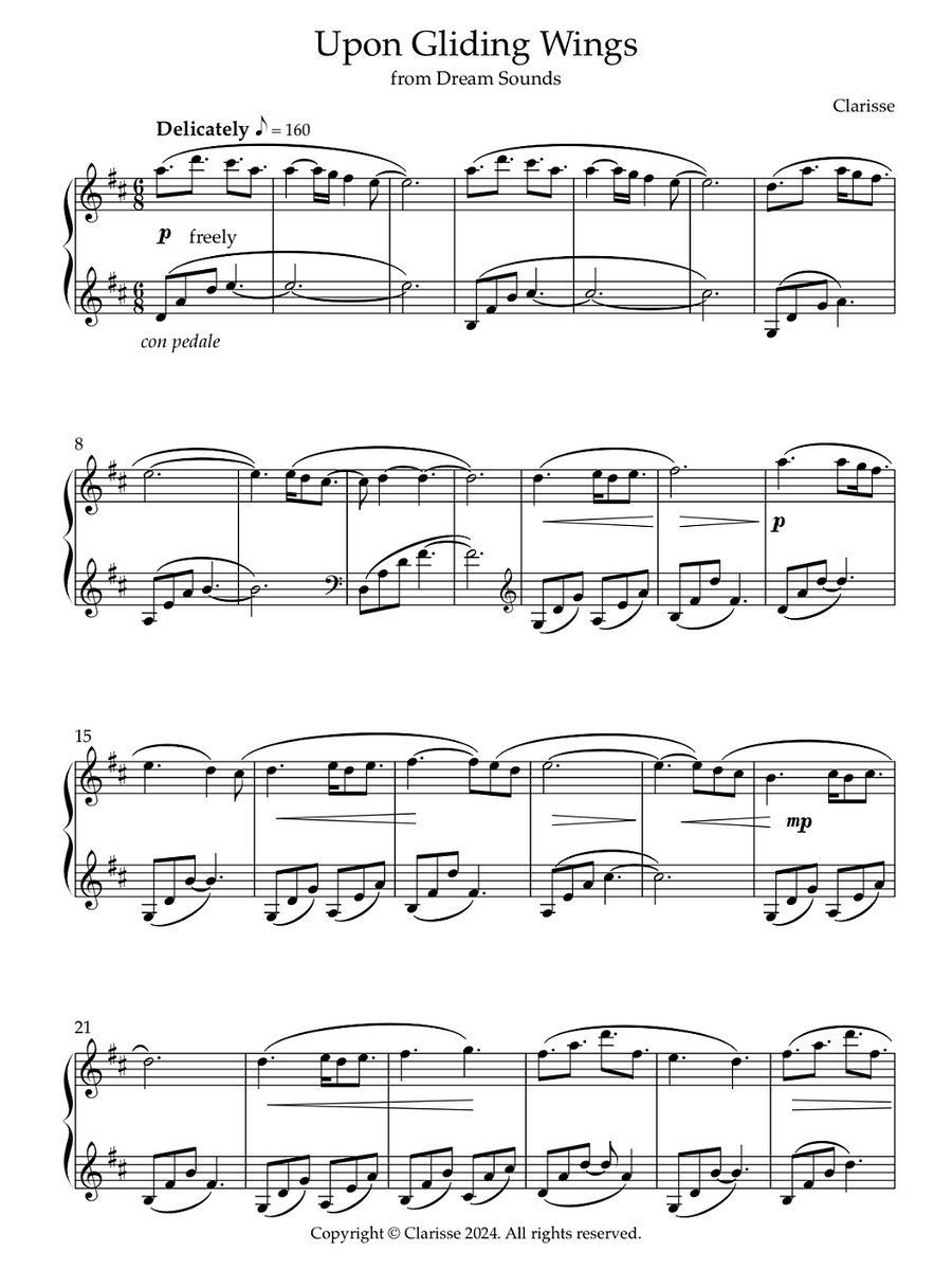 Upon Gliding Wings - Sheet Music product image (1)
