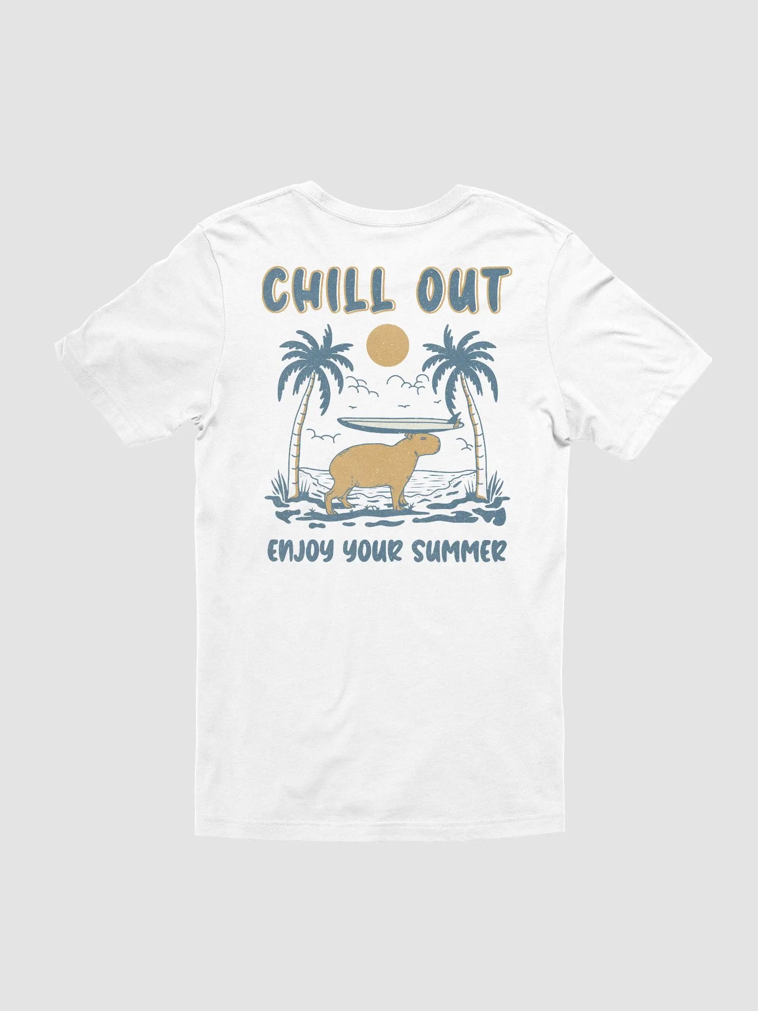 Capybara Chill Out Enjoy Your Summer T-Shirt product image (10)