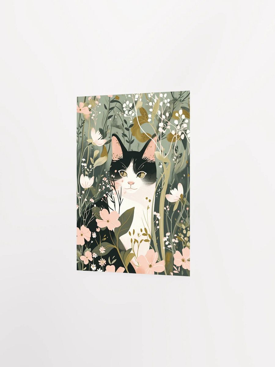 Whimsical Floral Cat Poster product image (4)