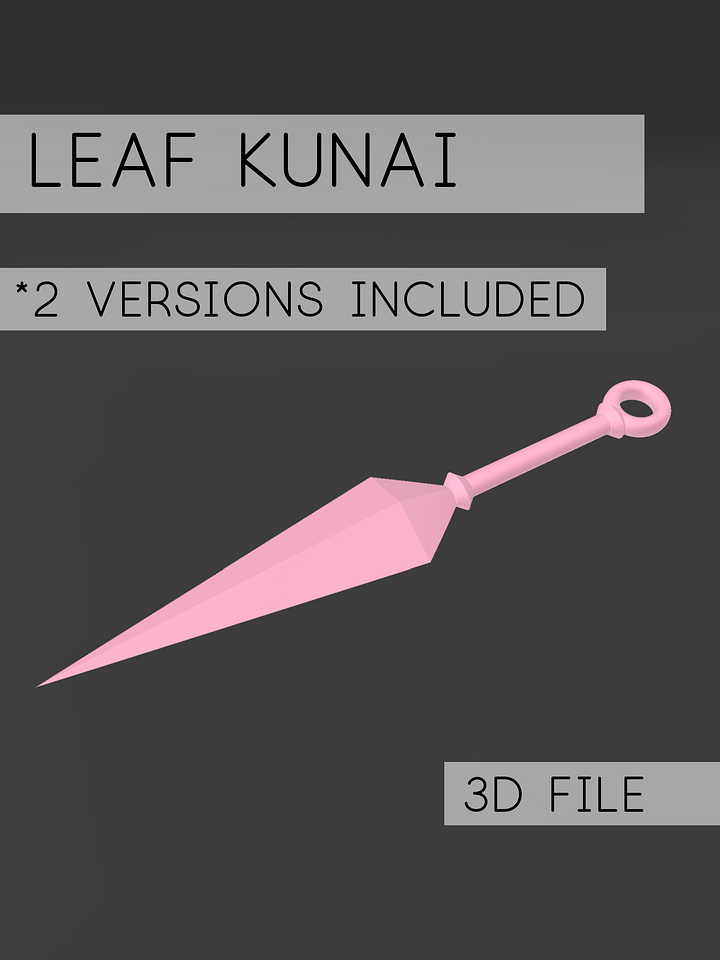 Leaf Kunai STL File product image (1)