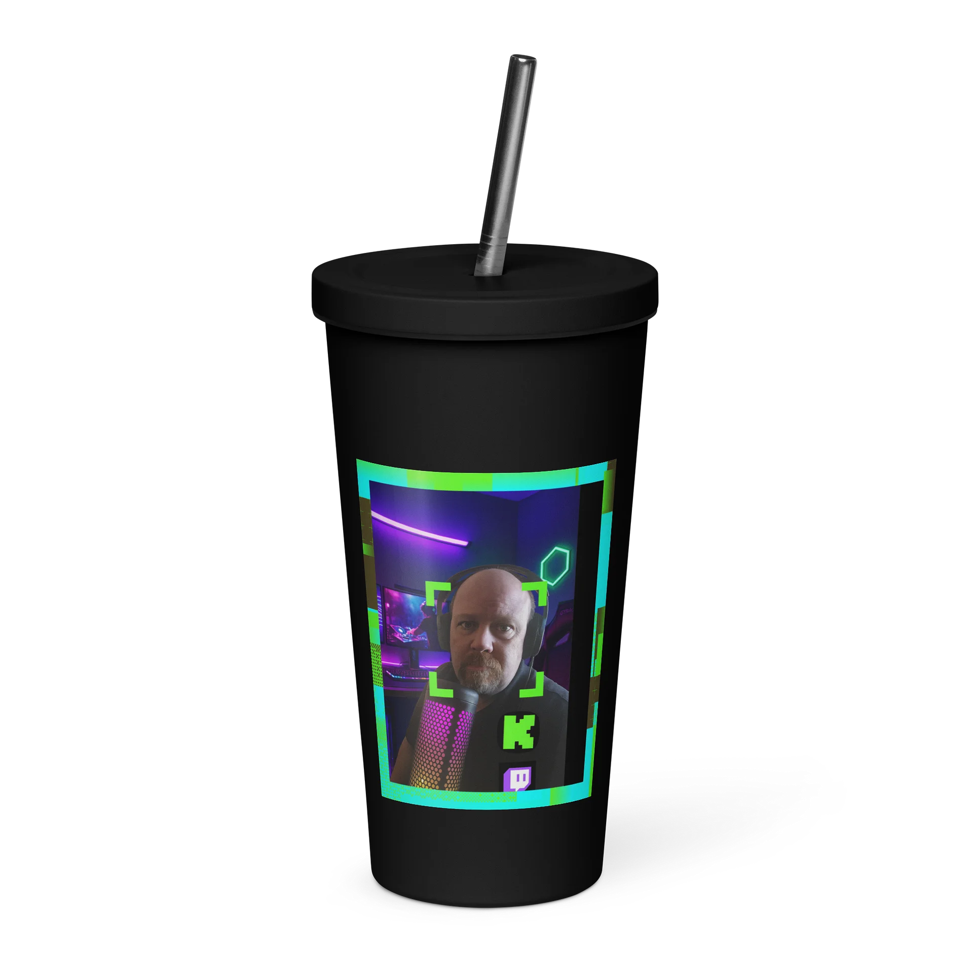 DJ XEON KICK Insulated Tumbler with a Straw product image (1)