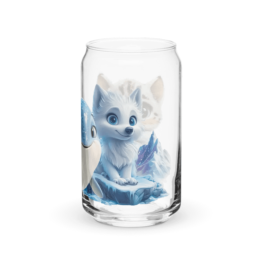 Whimsical Arctic Animal Can-Shaped Glass product image (3)