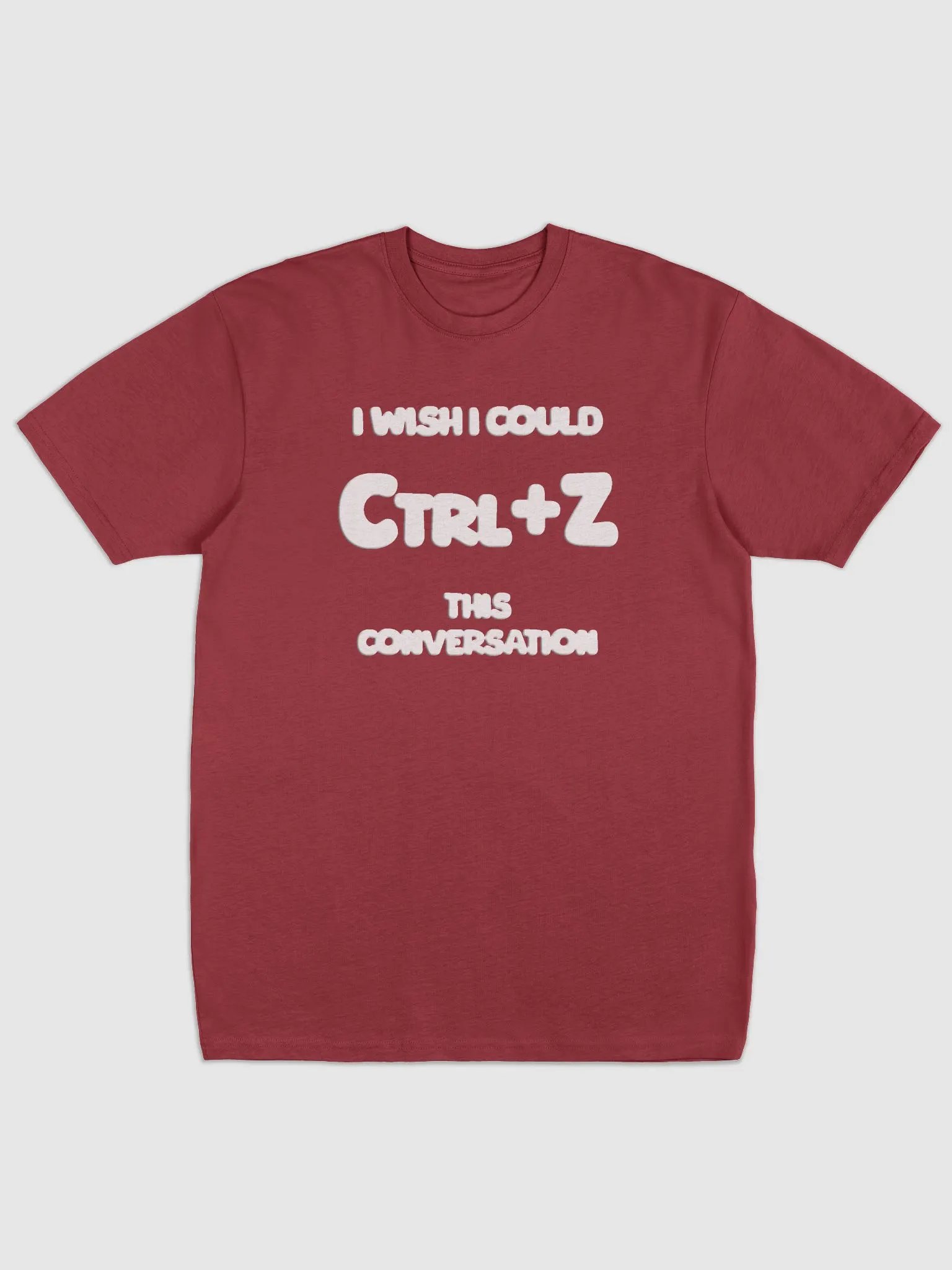 【Ctrl+Z】White Text Men's Premium Heavyweight Tee product image (1)