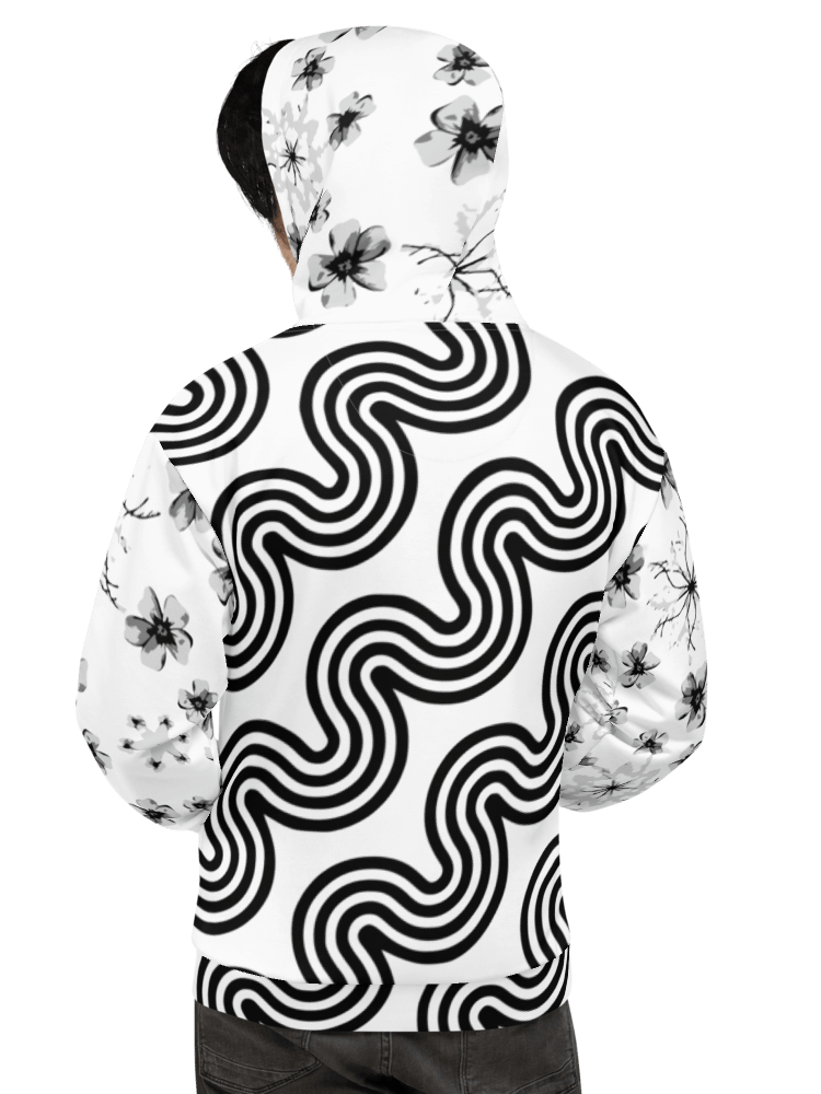 Monochrome Maze Unisex Hoodie product image (4)