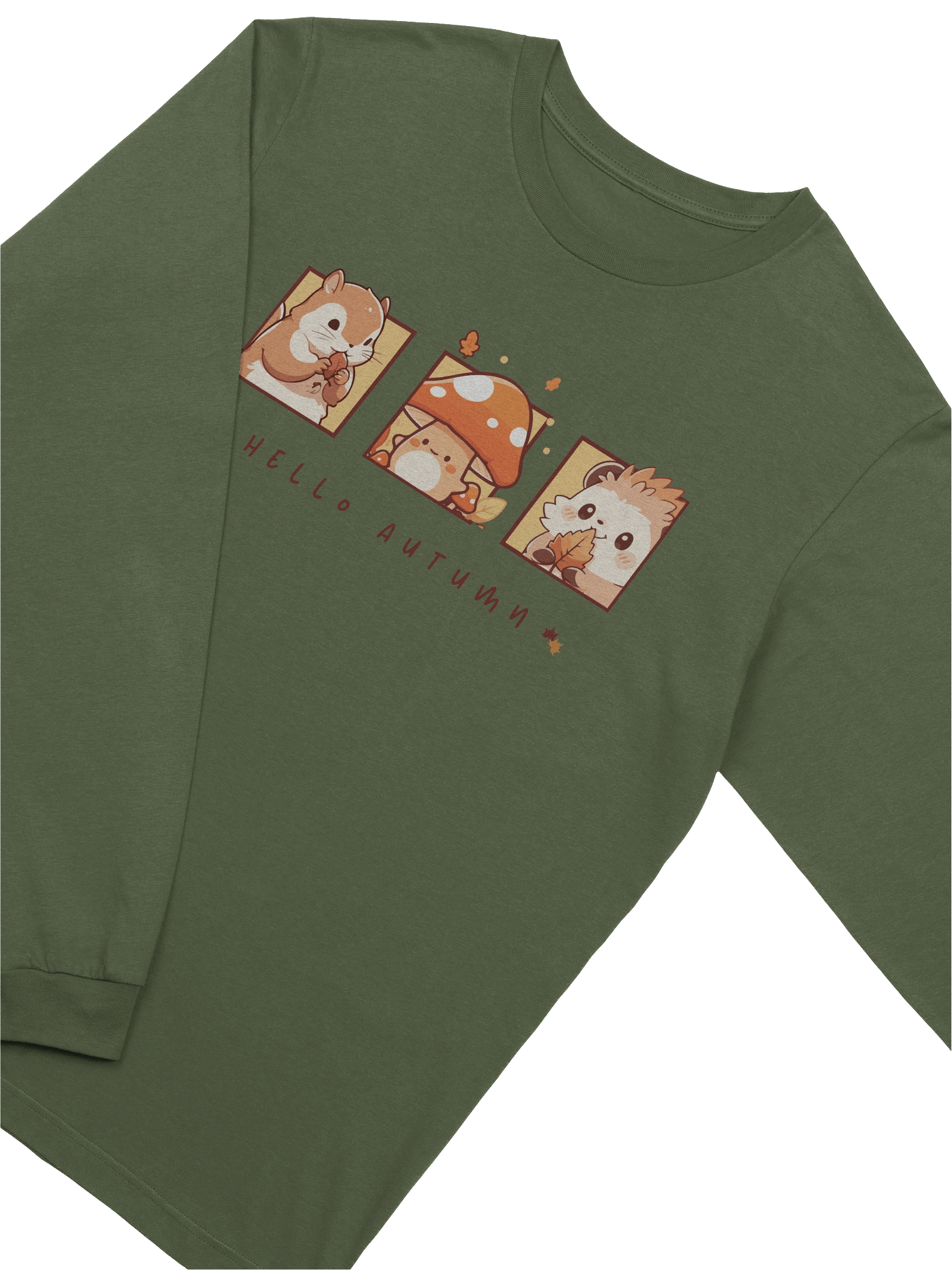 Hello Autumn Cartoon Long Sleeve T-Shirt product image (3)