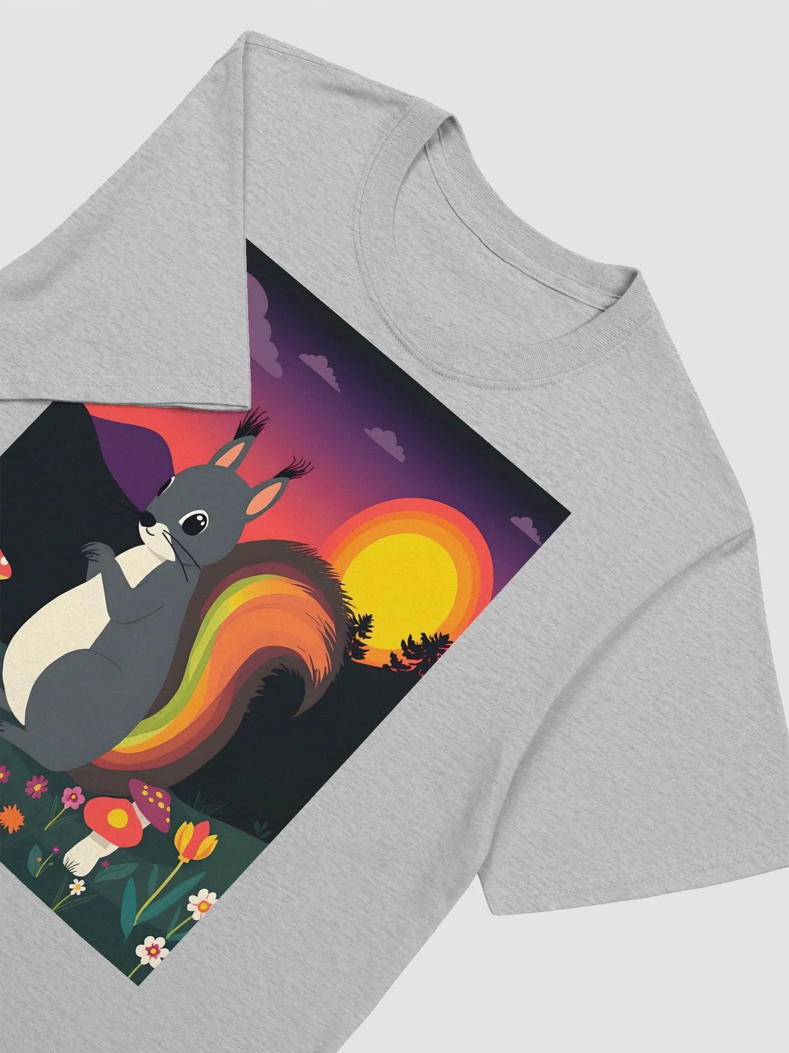 Sunset Squirrel Unisex Tee product image (3)