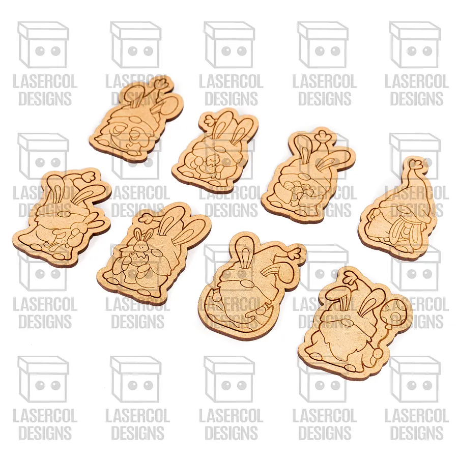Easter Bunny Gnomes Set 2 - Laser Cut Files product image (6)