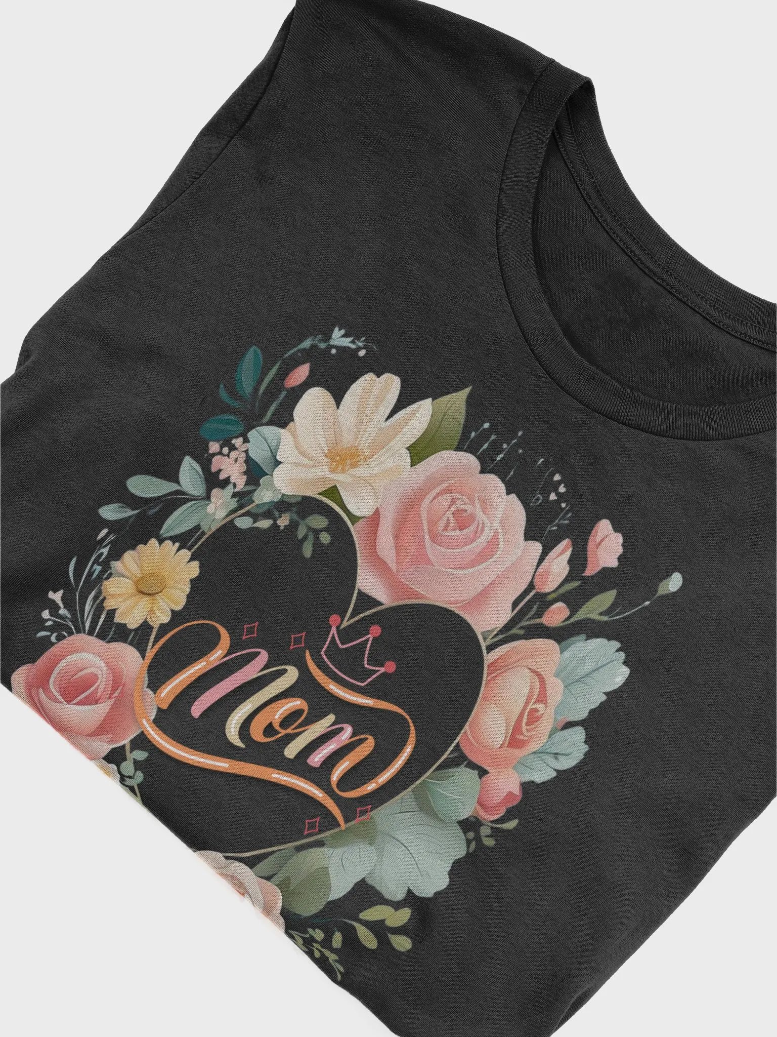 Mothers Day Floral Wreath Mom T-Shirt product image (4)