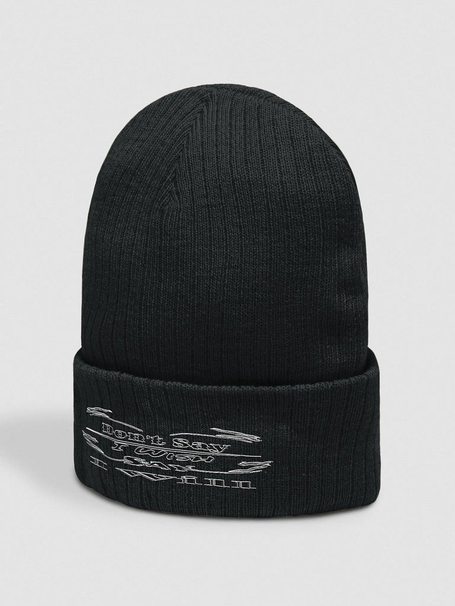 Don't Say I Wish Say I Will - Embroidered - Ribbed Knit Beanie product image (6)