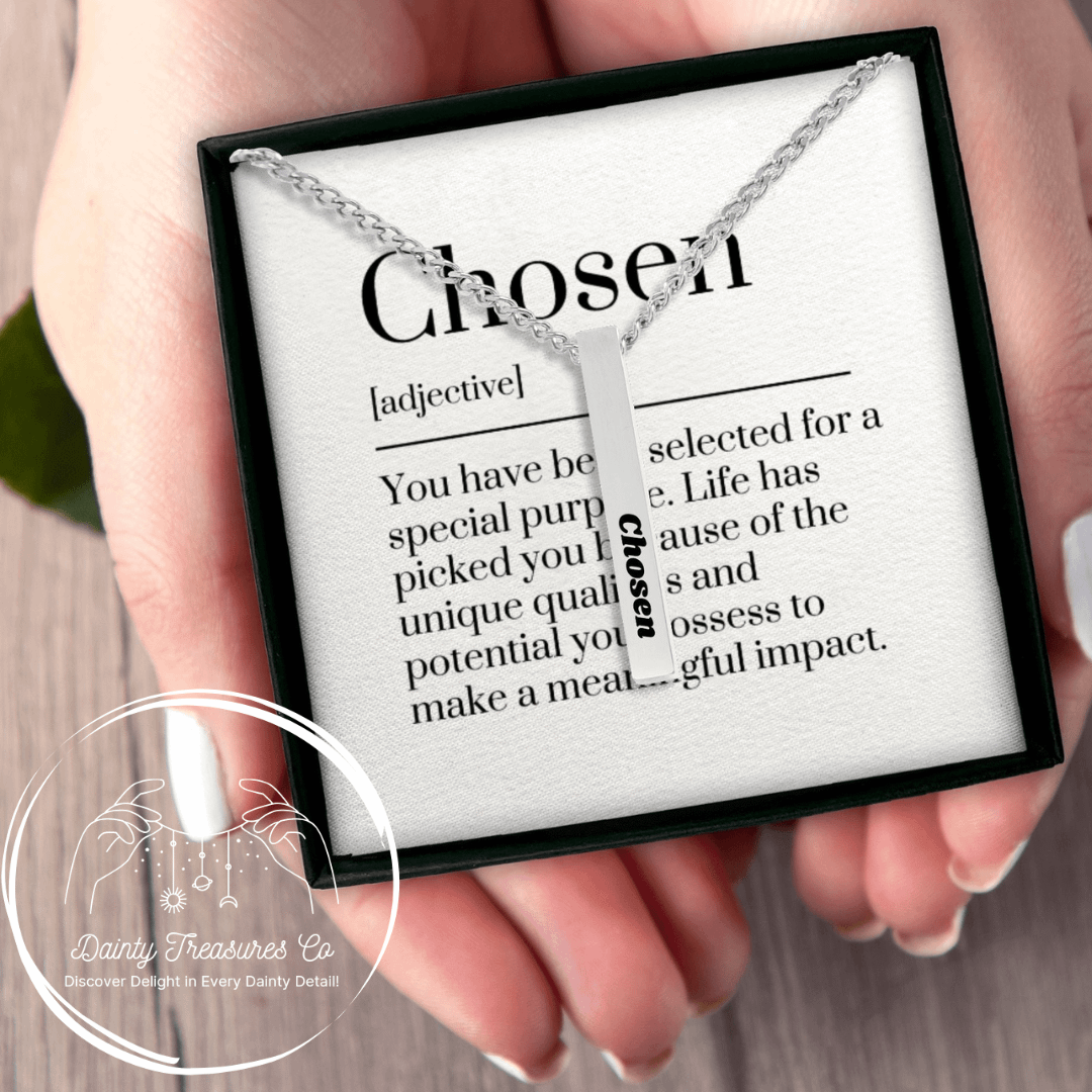 Choosen Pendant Necklace - 3D Bar Pendant product image (4)