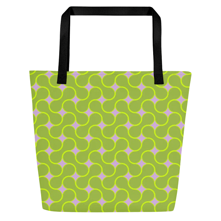 Lime Green Metaball Pattern All Over Print Tote product image (2)