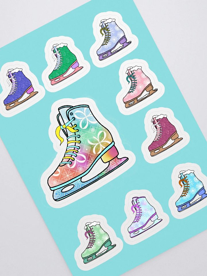 Colorful Ice Skates Sticker Sheet product image (1)
