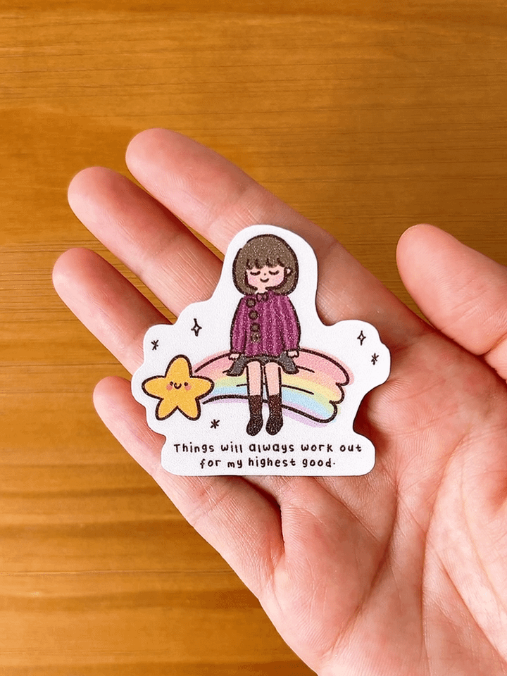 All is well | Positivity Glitter Sticker product image (2)