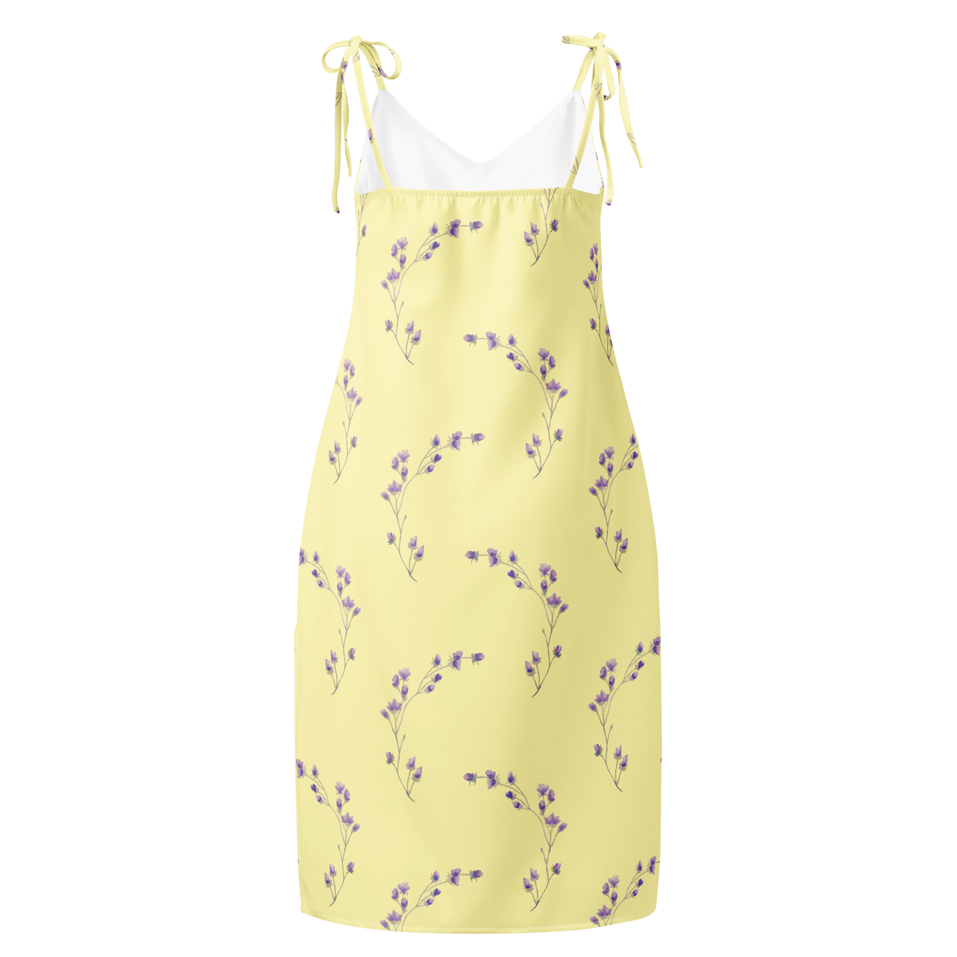 Yellow with Lavender Breeze Midi Dress | Elegant Dress product image (2)