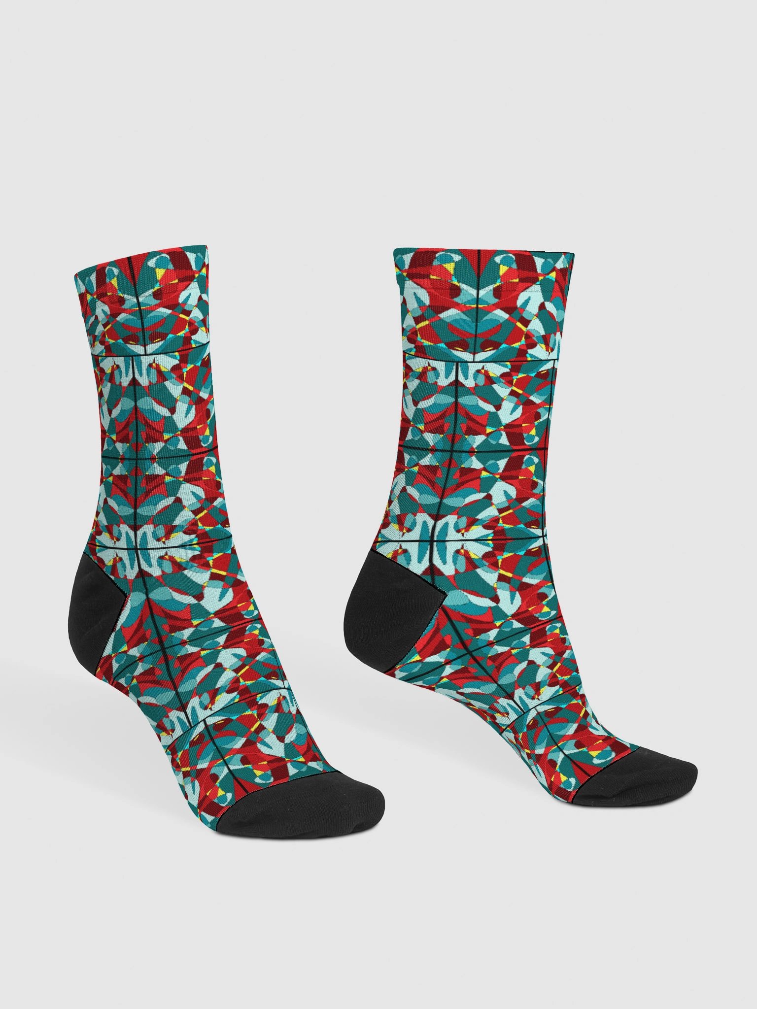 Green Stained Glass – Sustainable Crew Socks product image (3)