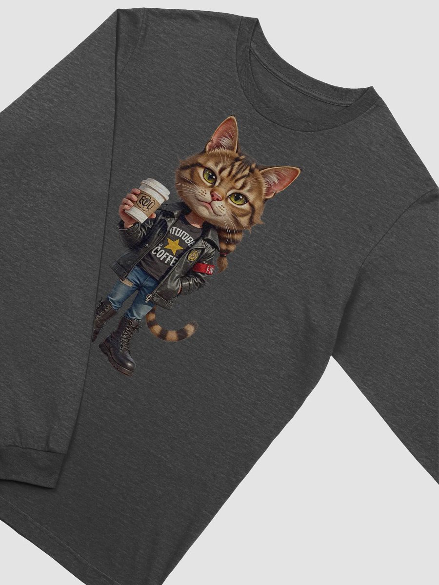 Confident Coffee Cat Long Sleeve Tee product image (36)