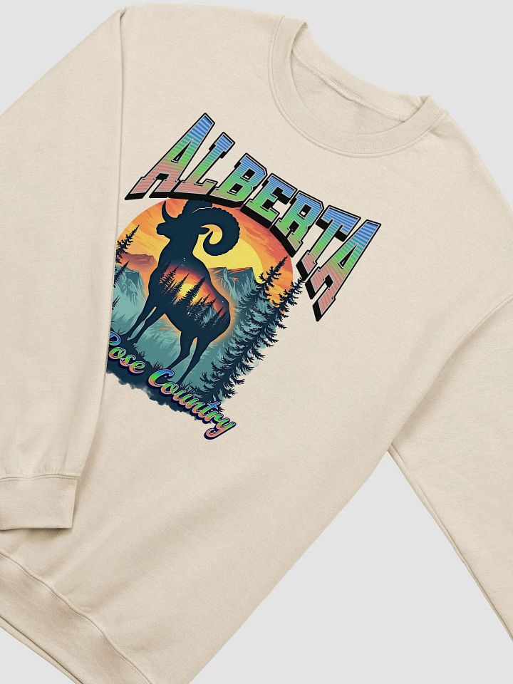 Alberta Wild Rose Country Rocky Mountain Bighorn Sheep Classic Crewneck Sweatshirt product image (20)