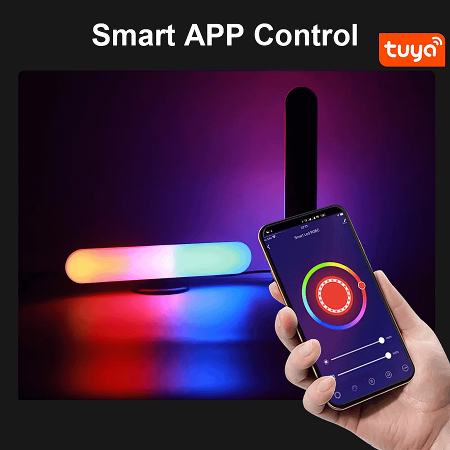 Smart LED Light Bars Music Sync Atmosphere Light Work with Alexa and Google Home , RGB Lights for Gaming, TV, Room Decoration product image (4)