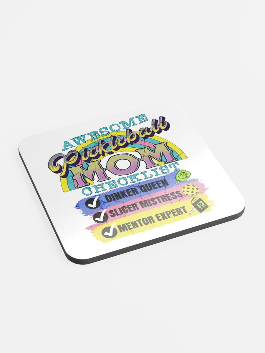 Mom Checklist Pickleball Cork Coaster product image (2)
