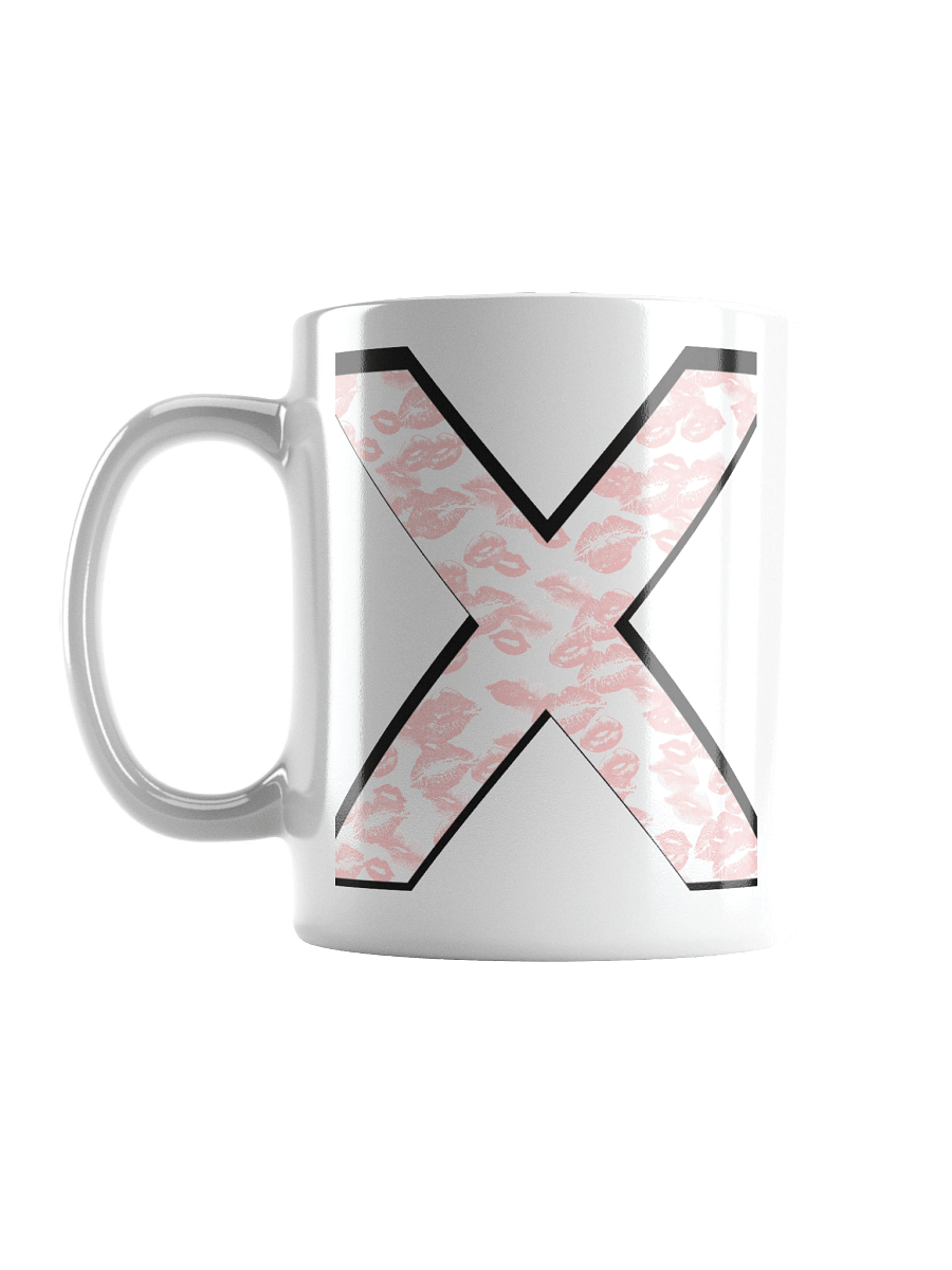 White X Pink Lipstick Kisses | Glossy White Mug product image (16)