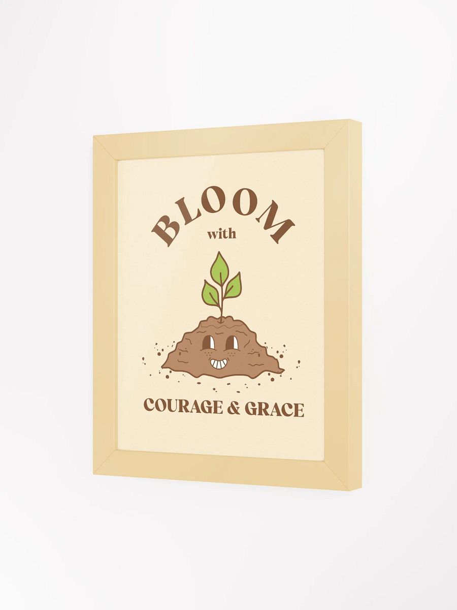 Bloom With Grace Retro Motivational Quote Framed Wall Art Print product image (21)