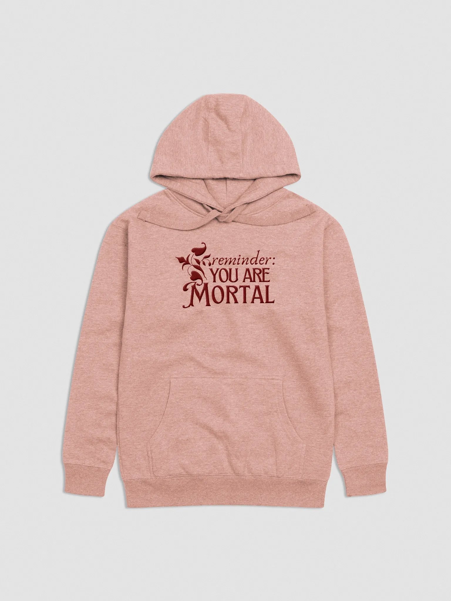 reminder: you are mortal rose hoodie product image (3)