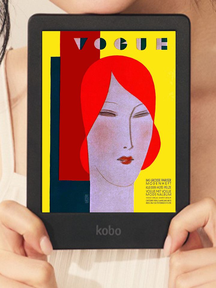 eReader Kobo Colour Vintage Vogue Art 1920s Screensaver Lock Screen for Kobo Libra and Clara product image (1)