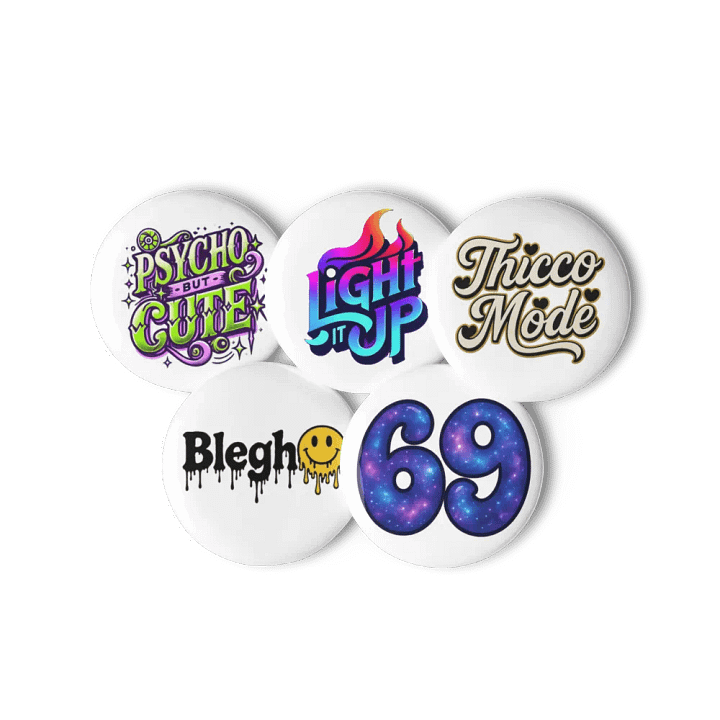 Multi-pack logo buttons product image (3)