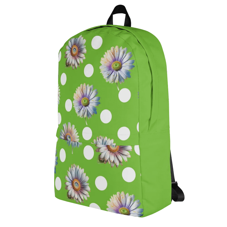 Lime Green Daisy & Dots Backpack product image (5)