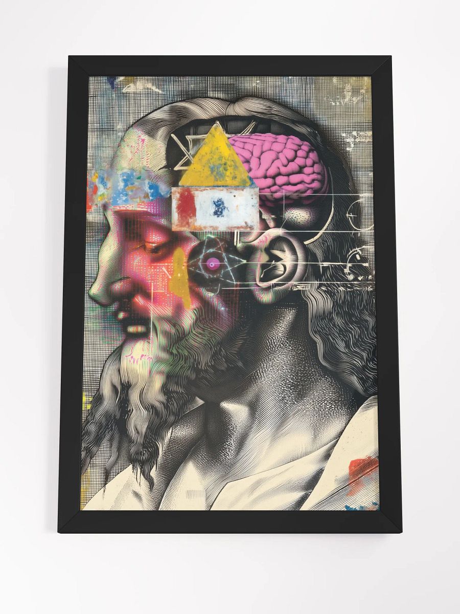 Surreal Jesus Christ Vibrant Ayous Wood Framed Poster product image (4)
