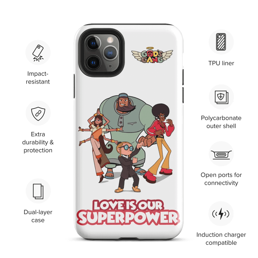 Love is Our Superpower | God’s Gang iPhone Case product image (68)