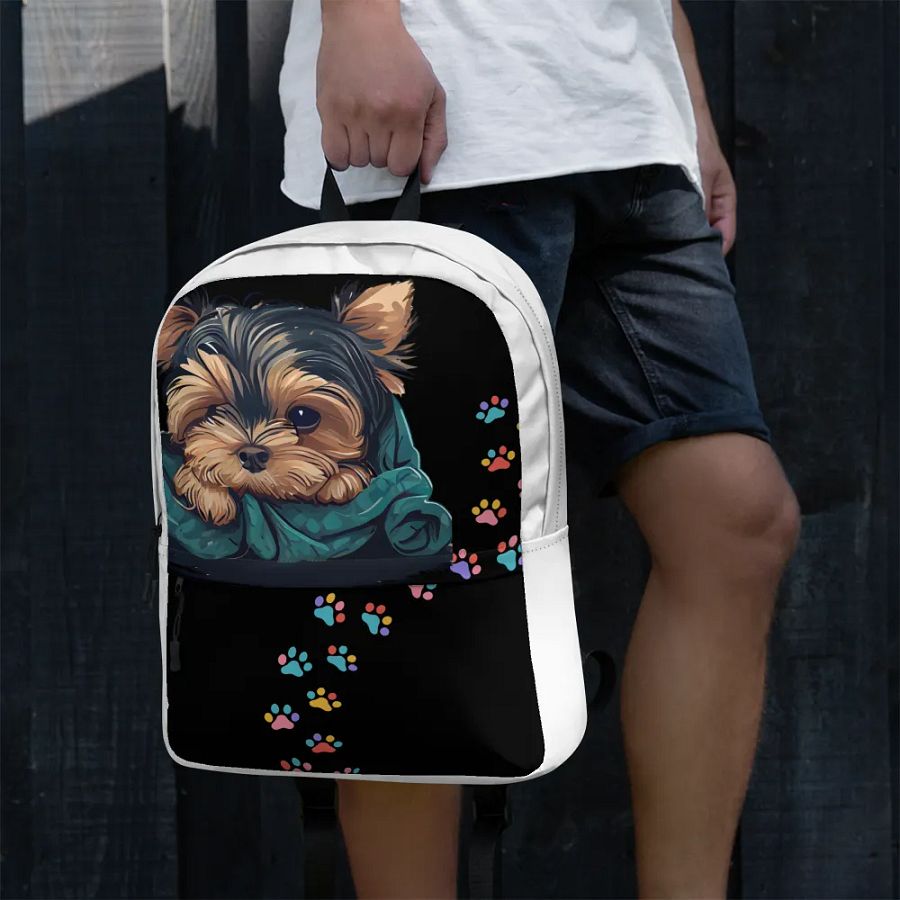 Whimsical Yorkie All-Over Print Backpack product image (4)