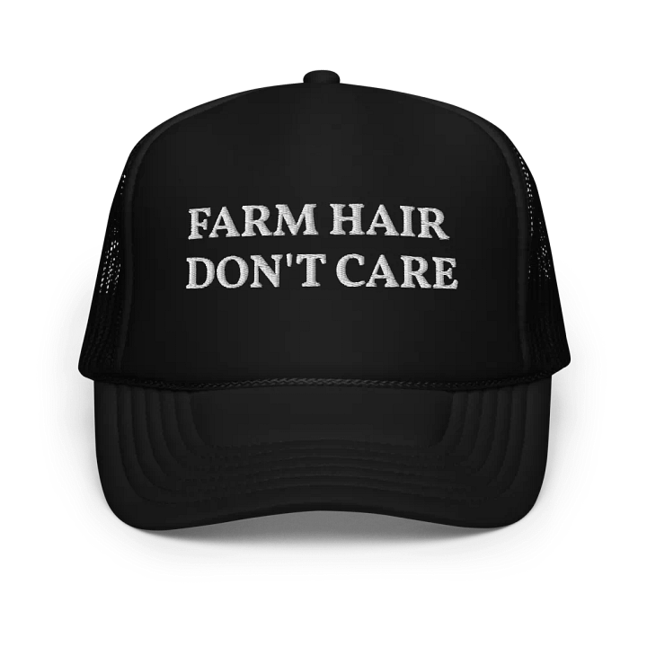 Farm Hair Don't Care - Funny Embroidered Hat Trucker Cap product image (1)