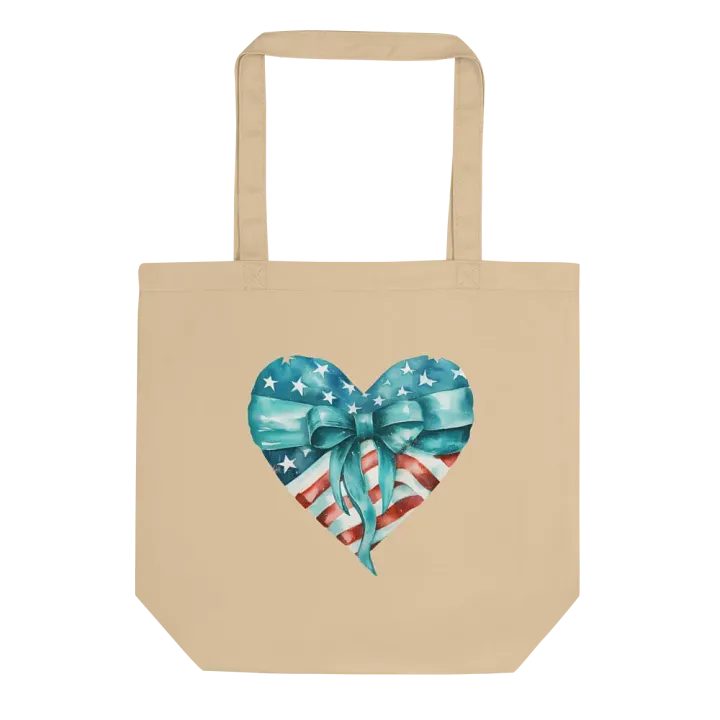 Stars & Stripes Heart Tote Bag product image (1)