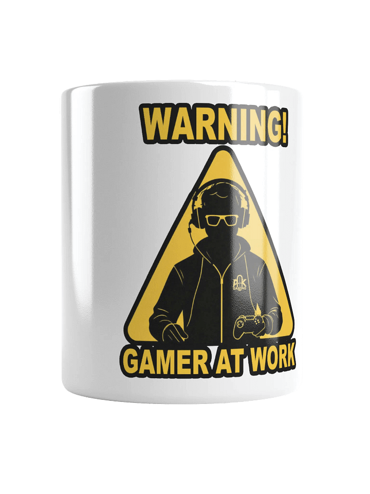 White Mug - Warning! Gamer at Work product image (1)