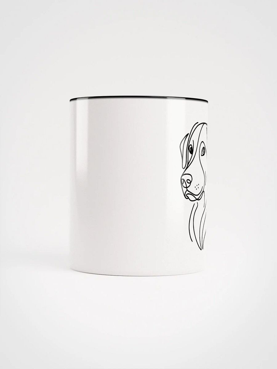 Elegant Dog Line Drawing Mug - Ceramic Mug with Color Inside product image (4)