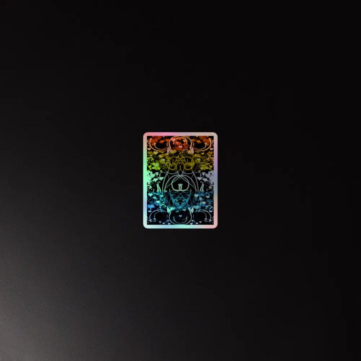 Aroace Flag Sticker: Sunset Colors (Flourish Variation) product image (2)