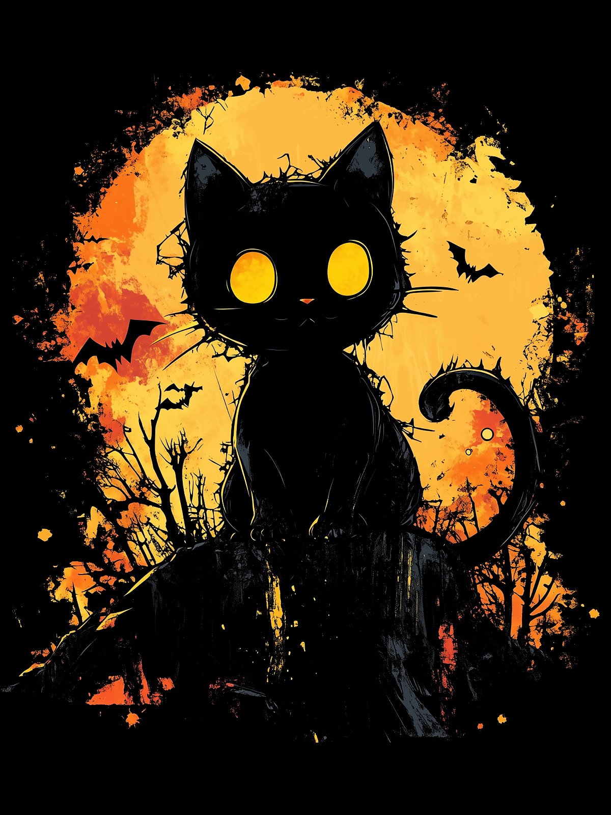 Spooky Cat! - Supersoft fitted T-shirt product image (2)