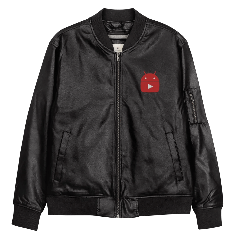 Tech Guy Logo Faux Leather Jacket product image (11)