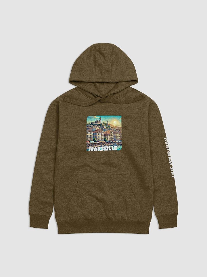 Cotton Heritage Unisex Premium Hoodie | AI Design Marseille city product image (1)