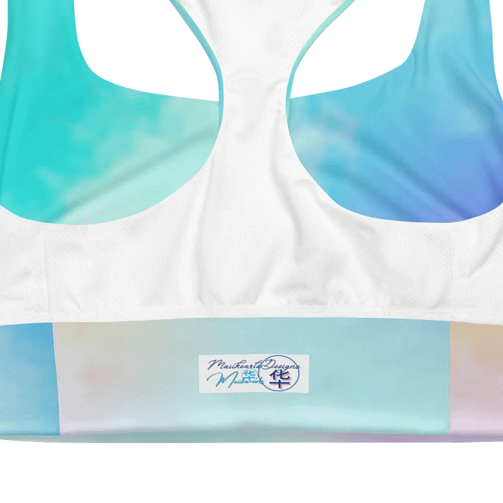 Blur cloud rainbow Design Longline Sports Bra - v2 product image (2)