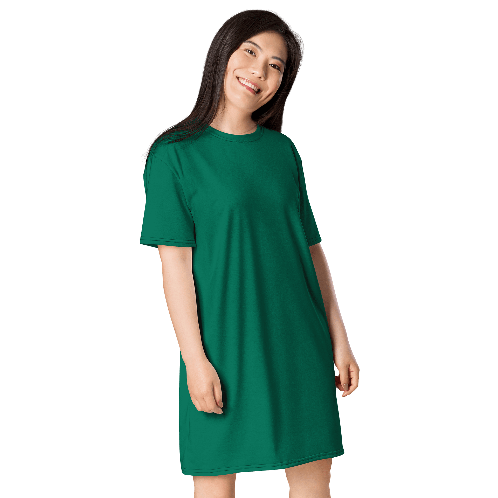 Oversized T-Shirt Dress - Lush Tropical Rain Forest, Sizes 2XS-6XL product image (4)