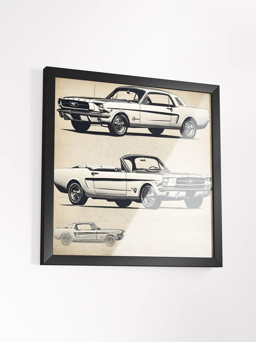 Time Capsule Wall Art: Classic Mustang Framed Poster for Nostalgic Souls product image (3)